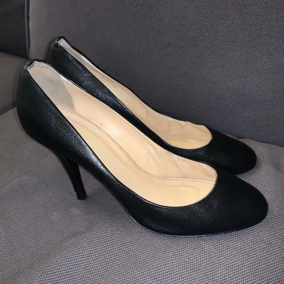 J.Crew Mona Round Toe Black Leather Pumps - Size 11 - Picture 15 of 16